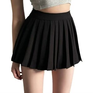 Elegant Black Pleated Skirt